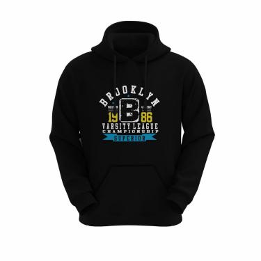 Imagem de Moletom Canguru Unissex Inverno Algodão Blusa de Frio Capuz Bolso-Unissex