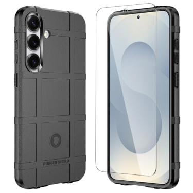 Imagem de LABILUS Rugged Shield Capa protetora tática tática de TPU à prova de quedas de 2,4 m compatível com Galaxy S25+ (6,7 polegadas) - Preto escuro