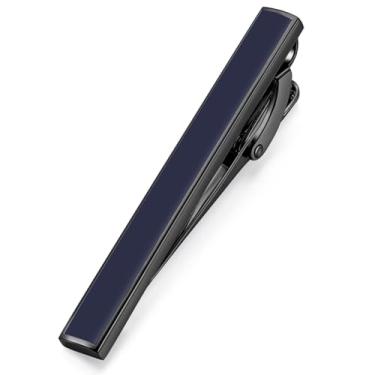 Imagem de HONEY BEAR Barra de prendedor de gravata masculina de 5 cm/5,4 cm/6 cm para presente de casamento de negócios de tamanho normal, 5/5.4/6 cm, azul marinho, 5/5.4/6cm, Cobre, Sem Pedra Preciosa