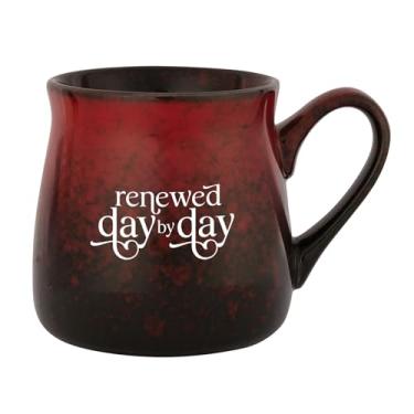 Imagem de Dexsa Caneca de designer Renewed Day By Day - Vitrificada reativa | Comporta 473 ml | Citação inspiradora | Seguro para lava-louças e micro-ondas | Café, chá, sopas, chocolate quente