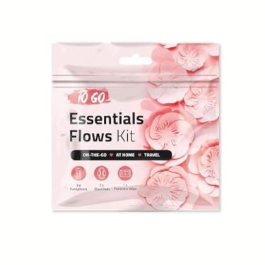 Imagem de Kit Essential Flows – 3 calcinhas, 2 almofadas maxi e 1 lenço feminino em bolsa compacta com zíper – fino, leve e pronto para viagens para mulheres e meninas – Pacote único (rosa)