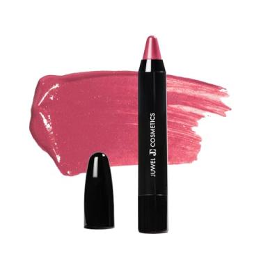 Imagem de Juwel Cosmetics Lápis Labial Retrátil, Lábios de Alta Brilho e Longa Duração com Vitaminas C e E, Manteiga de Karité e Cacau, Batom Ultra Suave de Cobertura Total com Proteção Antioxidante, Capri.
