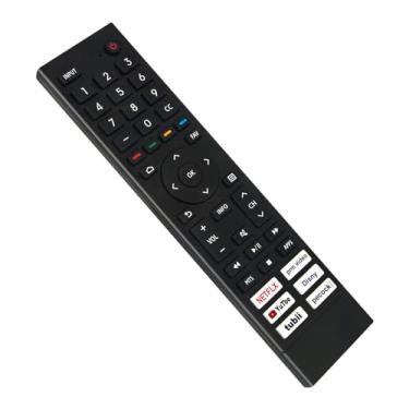 Imagem de Controle remoto de substituição ERF3J80H ERF3Z80H compatível com Hisense 4K UHD Android Smart TV A6G U6G U8G Series 55A6G 75A6G 70A6G 65A6G 60A6G 50A6G 43A6G 55U6G 50U6G 65U6G 75U6G 50U68 G 75U68G