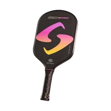 Imagem de Gearbox GBX Quad Mod 14mm Pickleball Paddle – Textured Glass Fiber Face, Enhanced Spin & Control, PU Molded Handle, 14mm Poly Core – Lightweight, Durable, High-Performance Paddle
