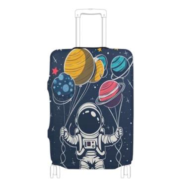 Imagem de Joisal Capa protetora de astronauta de planetas coloridos aprovada pela Tsa para bagagem de 45 a 81 cm, Balões em forma de planetas, L 26-28 in