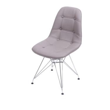 Imagem de Cadeira Eames DKR Botonê Assento PU Fendi Base Cromada