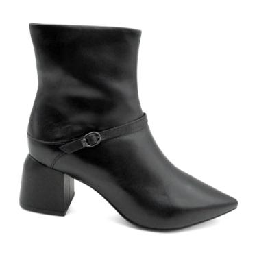 Imagem de Bota Feminina Bottero Cano Curto de Couro 362105 Preto (Preto, BR, Adulto, Numérico, 33)