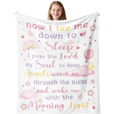 Imagem de Punofell Presentes de batismo para meninas/meninos, presentes de primeira comunhão para meninas, lembrancinhas de dedicação de bebê, decoração de batismo, cobertor macio 101,6 x 127 cm, presentes de
