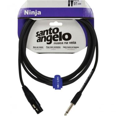 Imagem de Cabo De Microfone Ninja Hg 0,20 Mm Conector P10-xlr Femea 10ft 3,05 Metros Preto
