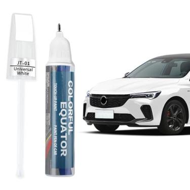 Imagem de Reparo de arranhões de pintura de carro, caneta de retoque de carro, tinta de retoque para carros, acessórios universais para carro caneta de pintura para apagar arranhões de carro (branca)