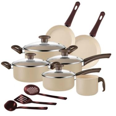 Imagem de Conjunto de Panelas Antiaderente 10 Peças Marpal Belga, Bege