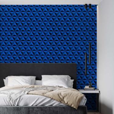 Imagem de Kit 10 Rolos Papel De Parede Adesivo Tons De ul 3,0M - Gh Papel De Par