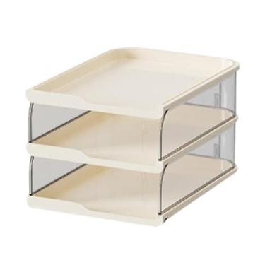 Imagem de predolo Organizador de Arquivos de Mesa, Suporte para Documentos, Organizador de Papel A4, Pasta de Arquivo, Bandeja de Papel para Estudo, Sala de Estar, Loja, Branco, 3 Níveis