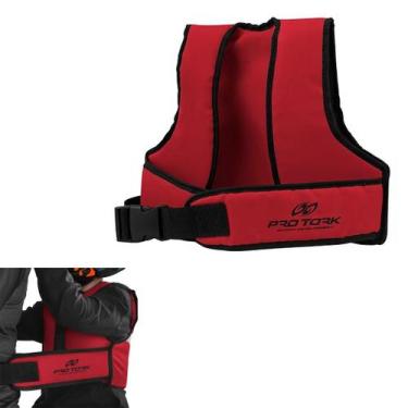 Imagem de Colete Refletivo Infantil Vermelho Segurança Moto (Pro Tork) - Protork