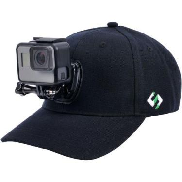 Imagem de Boné de beisebol compatível com Smatree G*pro/DJI OSMO Action Black