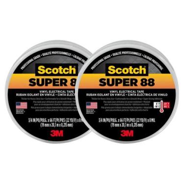 Imagem de Fita isolante 3M Scotch Super 88 Vinyl -18 a 105C, pacote com 2