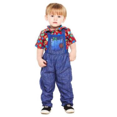 Imagem de Roupa Quadrilha Festa Junina para Bebê Infantil Macacão e Camisa - SUP
