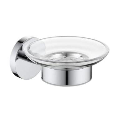 Imagem de Suporte para toalhas de banheiro de aço inoxidável - Suporte para rolo de papel higiênico de parede, gancho para roupão - resistente, saboneteira de vidro