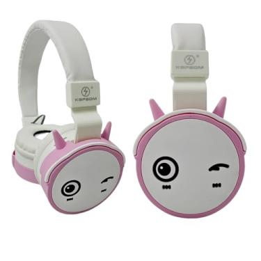 Imagem de Fone de Ouvido Headphone INFANTIL Bluetooth CUTE, Confortável, Som Estéreo, KA-9872 (Branco)