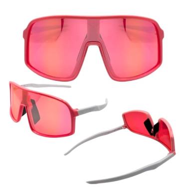 Imagem de Óculos de Sol Esportivo Ciclismo Bike Mtb Corrida Maratona Beach Tennis Altinha Proteção Facial Unissex - DTUMNC Joachim (Rosa Lente Rosa Haste Branca)