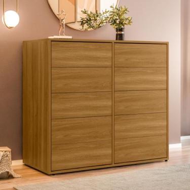 Imagem de Cômoda para Quarto com 10 Gavetas Melinda - DRD Móveis