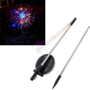 Imagem de Luminária Colorido Fogos Artifício Luzes Solar Para Jardim