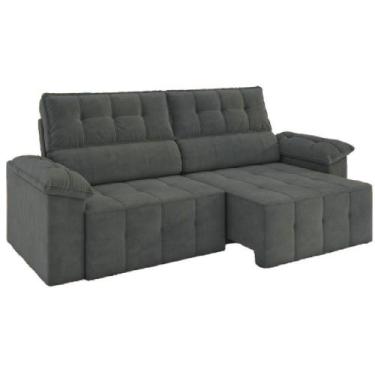 Imagem de Sofá Retrátil/Reclinável 3 Lugares 2,20m Cinza Luizzi - LUIZZI ESTOFAD