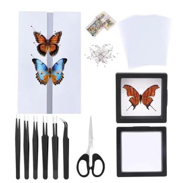 Imagem de Making Butterfly Specimen kit Includes Needles, mounting Plates, 100 Insect Needles, 2 Suspension Boxes, Tweezers, Preservation and Display of Butterfly specimens. Ideal for Collectors and Educators