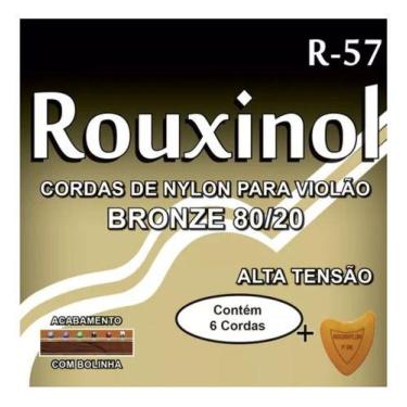 Imagem de Cordas Para Violão Nylon Bronze Tensão Alta Rouxinol R57 - Nig