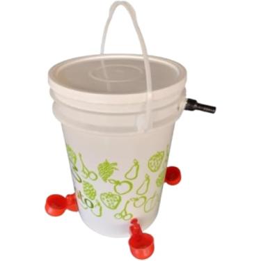 Imagem de Reservatório De Água Pet Automático Com Boia Mais 4 Bebedouros Copinhos Para Aves Em Geral