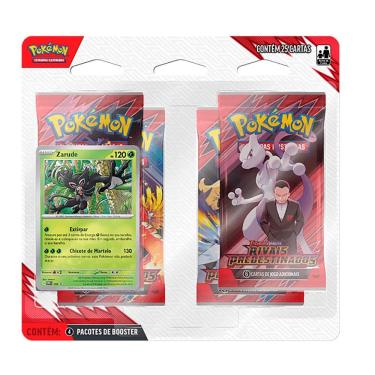 Imagem de Pokémon Blister Quadruplo Escarlate e Violeta 10 Rivais Predestinados Zarude 100-10522 35561 - Copag