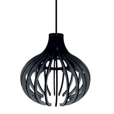 Imagem de Luminária Teto Tipo Pendente Diana Mdf - Completa Cor: Preta