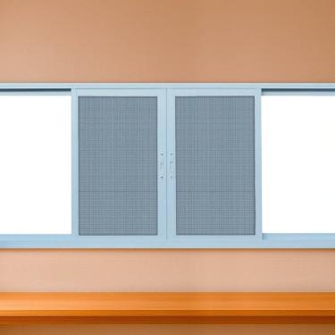 Imagem de Janela de Correr com Tela Mosquiteira 150x120cm Vidro de Segurança 6cm Fábrica do Alumínio Branco