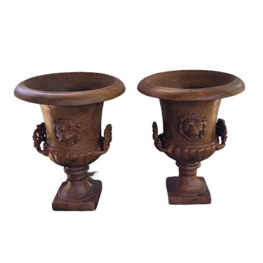 Imagem de Vaso Cara De Leão C/ Alça O Par Desconto