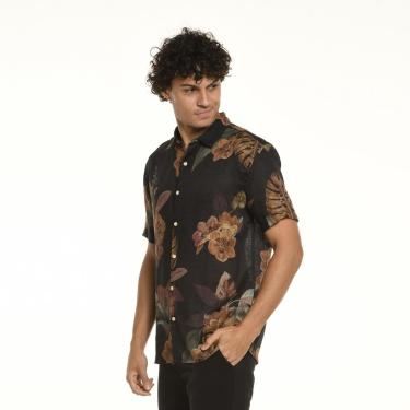 Imagem de Camisa Foxton MC Puro Linho Folha Seca-Masculino
