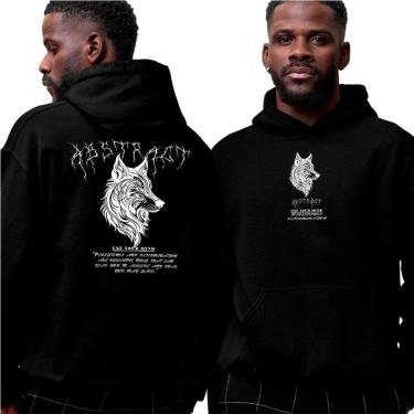 Imagem de Blusa Moletom Com Capuz‎ Lobo Dark Persistence Your Mind-Unissex