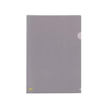 Imagem de Pasta L Dac A4 Plastica Fumê Preto com 10 Unidades 30x22cm, UNICA