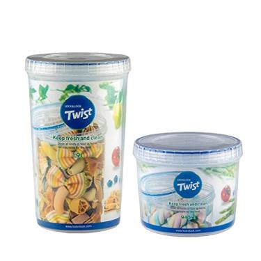 Imagem de Kit 2 Potes Herméticos Cereais Grãos Lock&Lock (1900ml + 940ml)