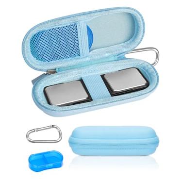 Imagem de Capa para monitor cardíaco Kardiamobile ECG com caixa de comprimidos, capa rígida de viagem para KardiaMobile 6L, caixa de comprimidos e mosquetão incluídos