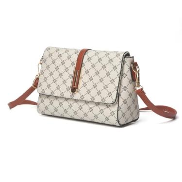 Imagem de preautool Bolsa de ombro de couro vegano pequena bolsa transversal feminina designer bolsa para celular carteira carteira alça ajustável, Bege2, Small, Bolsa quadrada pequena transversal