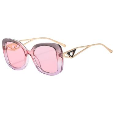 Imagem de Óculos de sol vintage estilo gatinho feminino, armação grande, estilo uv400, moda feminina, luxo (C5)