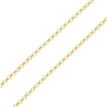 Imagem de Choker Corrente Feminina Portuguesa 40cm Ouro 18k 750 Amarelo