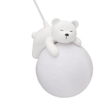 Imagem de AUNMAS Modern Home Pinging Light, Luzes Pendentes da Lua 3D, Chave de Quarto de Crianças de Urso