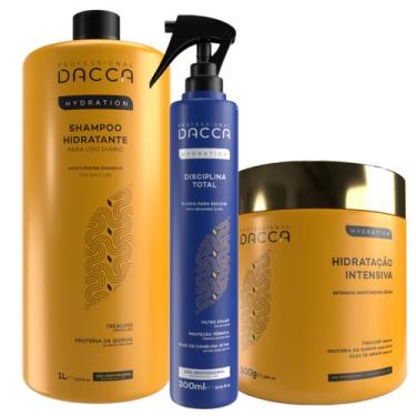 Imagem de Kit Hidratação Protetor Térmico Profissional 3 Produtos - Dacca Profes