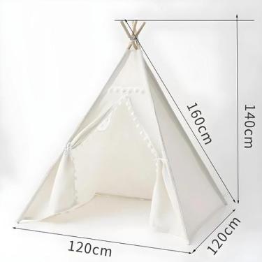Imagem de Tenda Tipi Portátil Infantil 1,6m/1,3m, Casa De Brincar Interna, Wigwa