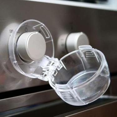 Imagem de Protetor de Botão para Fogão Transparente – Tampa de Segurança Infantil à Prova de Crianças – Trava de Proteção para Fogões e Cooktops (1 Peça)