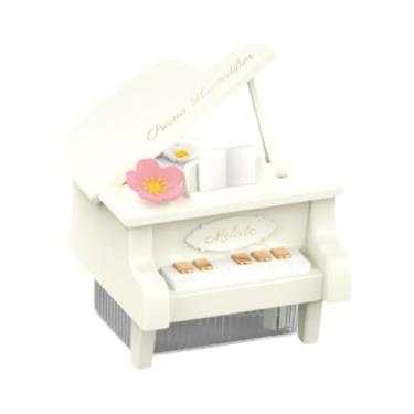 Imagem de Fenteer Umidificador de ar para piano, difusor de névoa 350ml, portátil, para berçário, viagem, 2 modos de configuração, luz ambiente para carros, hotel, Branco