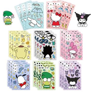 Imagem de 24Pcs Cute Anime Stickers, Mixed & Matched with 8 Designed Cartoon Sticker (3 of Each) for Party Decoration, Reward, Decor, Gift Idea