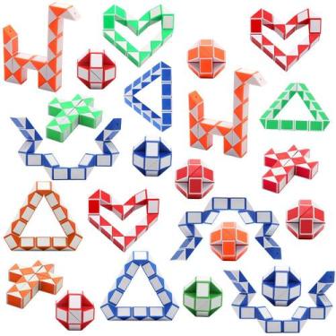 Imagem de Pacote de 24 Puzzle Cube Yeetec Magic Speed Cubes para crianças