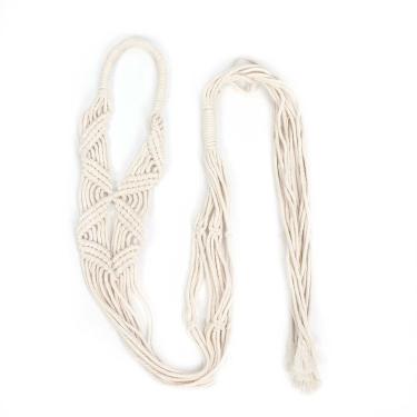 Imagem de Suporte de vaso de flores macramê lavável lavável para plantas suporte para vaso de flores para decoração de casa ao ar livre interior para suculentas, cactos